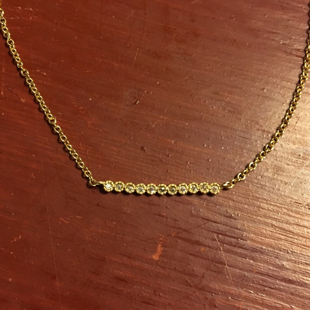 Fornash Gold & Crystal Necklace NWOT